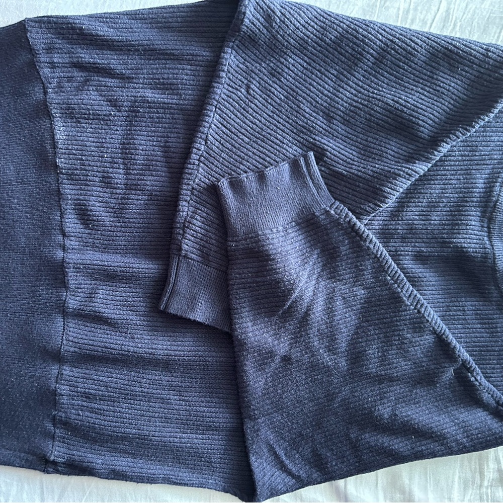 Philosophy Navy Ribbed Turtleneck Sweater
